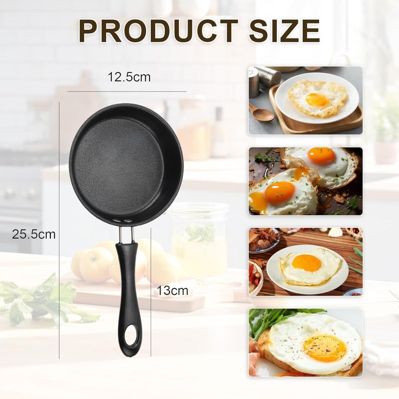 Rehomy Mini Nonstick Egg & Omelet Pan – 4.7” Single Serve Frying Pan/Skillet, Diamond Infused, Multipurpose Pan Designed for Eggs, Pancakes, Dishwasher Safe - Image 2